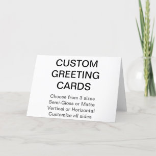 Custom Personalized 7" x 5" Photo Greeting Card