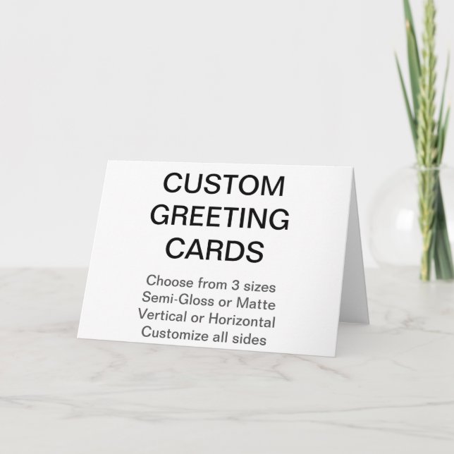 Custom Personalized 7" x 5" Photo Greeting Card (Front)