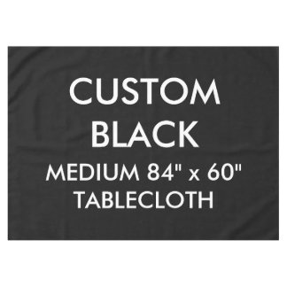 Custom Personalized 84" x 60" Black Tablecloth