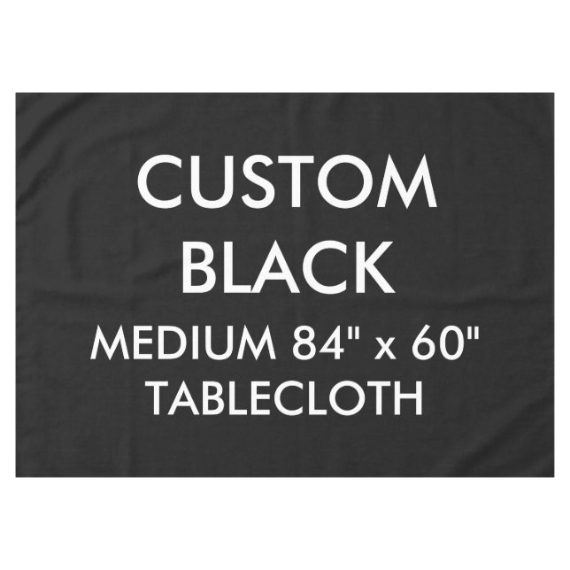 Custom Personalized 84" x 60" Black Tablecloth (Front (Horizontal))
