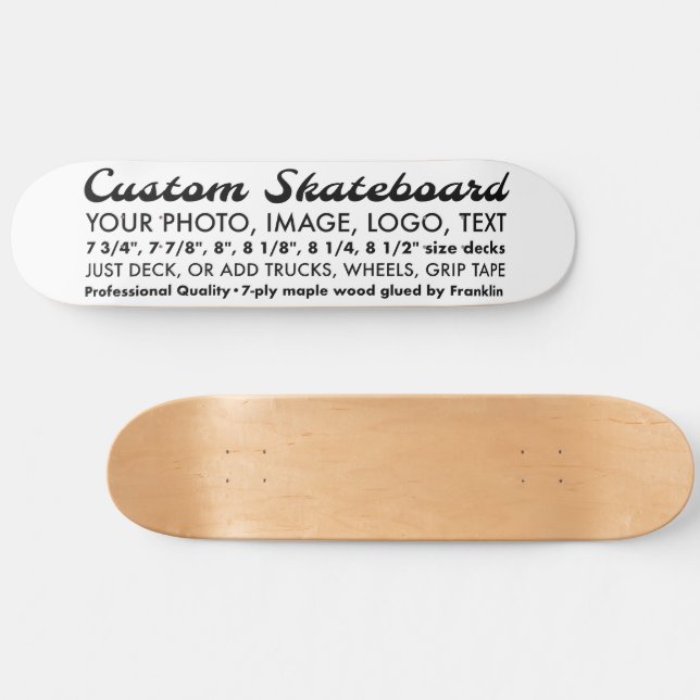 Custom Personalized 8.5" Skateboard Deck (Horz)