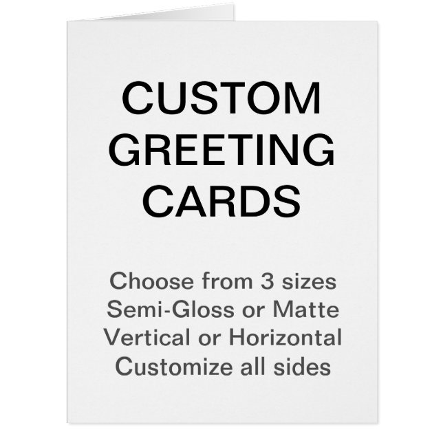 Custom Personalized 8.5" x 11" Matte Greeting Card (Front)