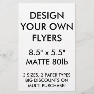 Custom Personalized 8.5" x 5.5" Glossy Flyers