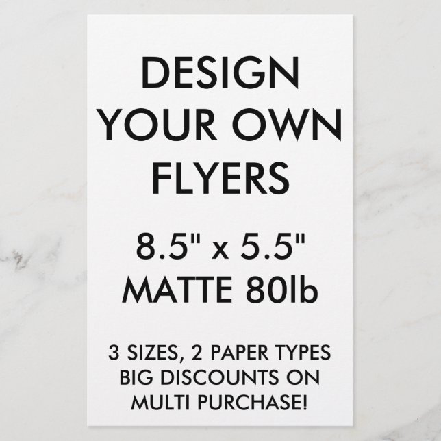 Custom Personalized 8.5" x 5.5" Glossy Flyers (Front)