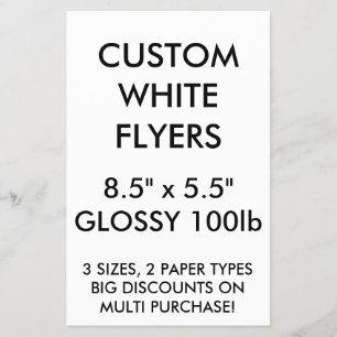 Custom Personalized 8.5" x 5.5" Glossy Flyers