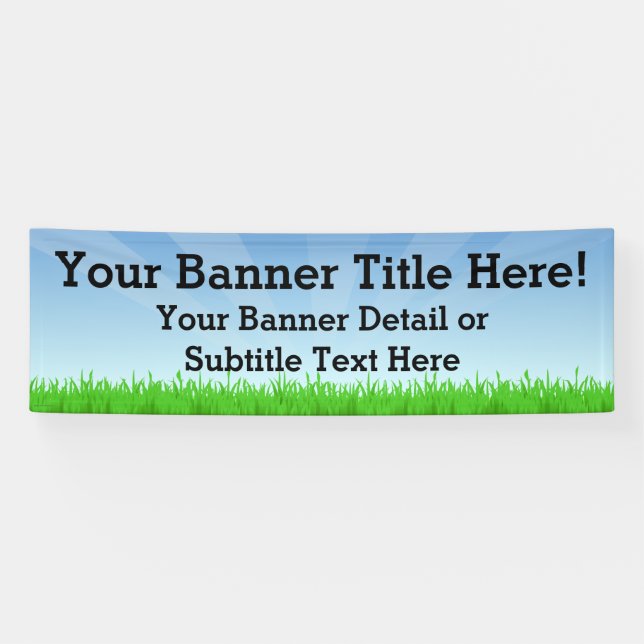 Custom Personalized 8' Wide Summer Scene Banner (Horizontal)