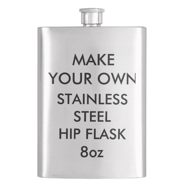 Custom Personalized 8oz Stainless Steel Hip Flask (Front)