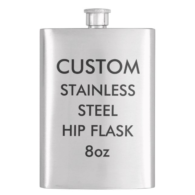 Custom Personalized 8oz Stainless Steel Hip Flask (Front)