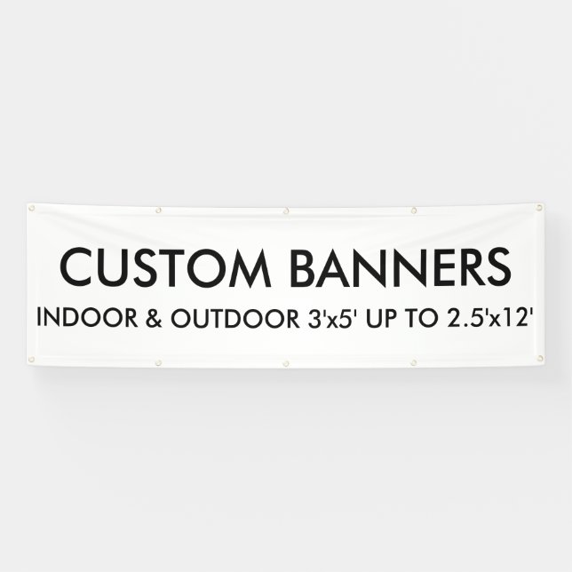 Custom Personalized 8'x2.5' Banner Blank Template (Horizontal)