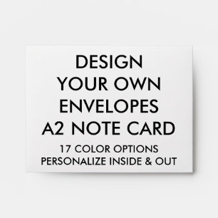 Custom Personalized A2 Note Card Envelope