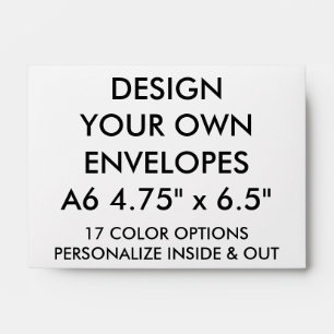 Custom Personalized A6 4.75" x 6.5" Envelope