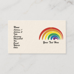 Custom Personalized Abstract Rainbow Biz Cards