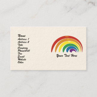 Custom Personalized Abstract Rainbow Biz Cards