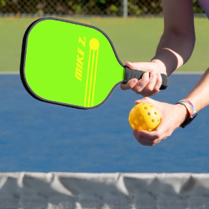 Custom Personalized Acid Colours Modern Neon Green Pickleball Paddle