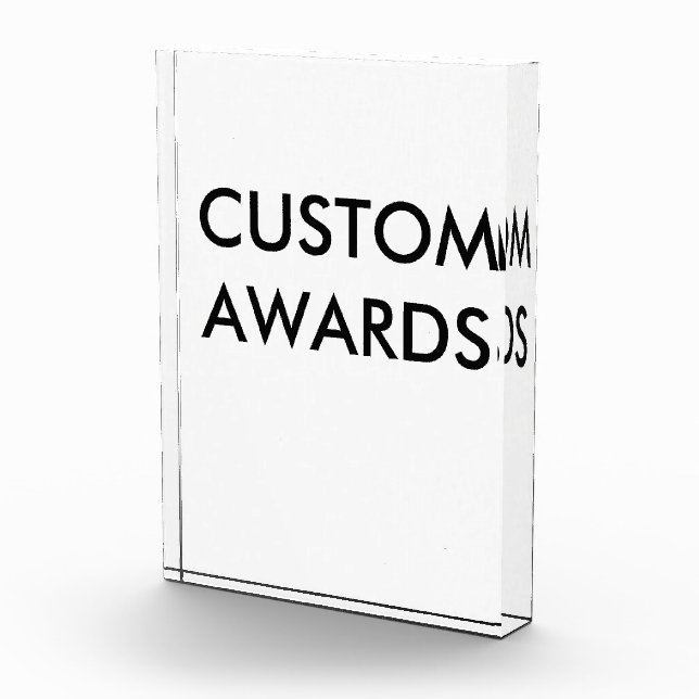Custom Personalized Acrylic Award Blank Template Photo Block (Right)