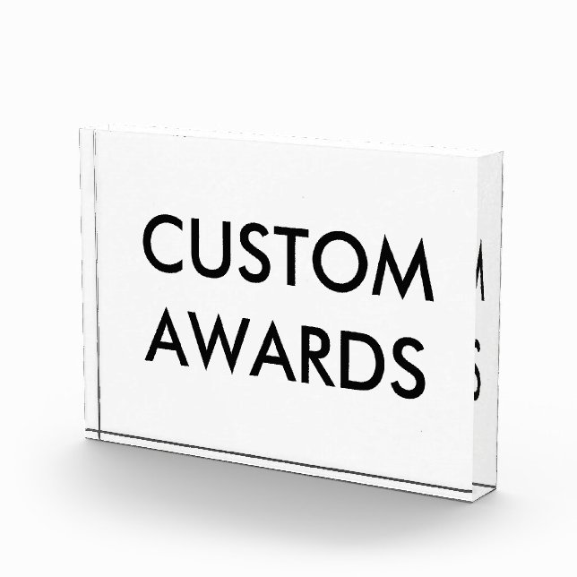 Custom Personalized Acrylic Award Blank Template Photo Block (Right)