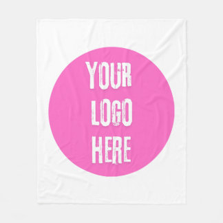 Custom Personalized Add Your Logo Here Fleece Blanket