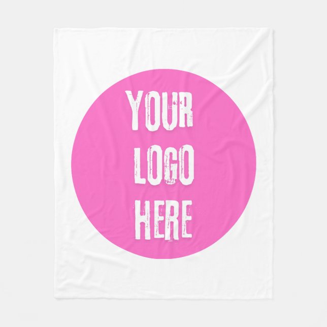 Custom Personalized Add Your Logo Here Fleece Blanket (Front)