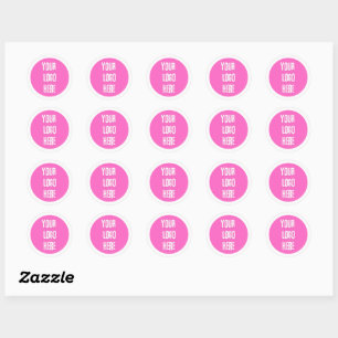 Custom Personalized Add Your Logo Here Pet Leash & Classic Round Sticker