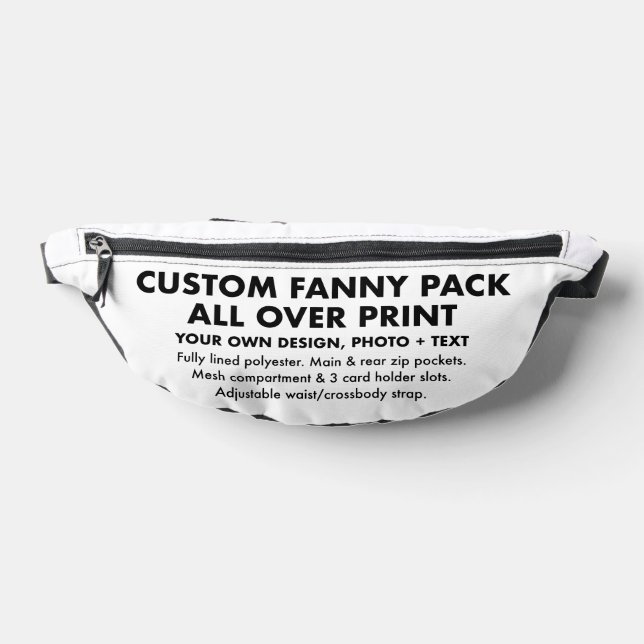 Custom personalized All Over Print Fanny Pack (Lay Down)