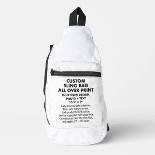 Custom personalized All Over Print Sling Bag