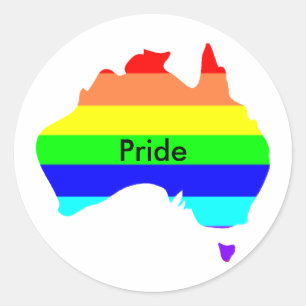 Custom Personalized Aussie Gay Pride Stickers