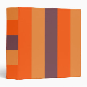 Custom Personalized Autumn Stripes 2 Binder