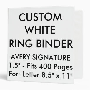 Custom Personalized Avery 1.5" Ring Binder, Letter Binder