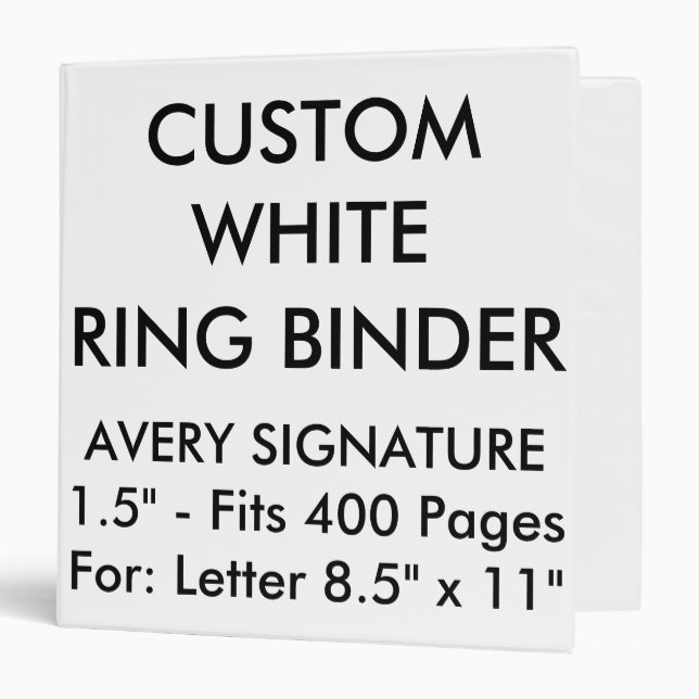 Custom Personalized Avery 1.5" Ring Binder, Letter Binder (Front/Inside)