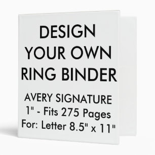 Custom Personalized Avery 1" Ring Binder - Letter
