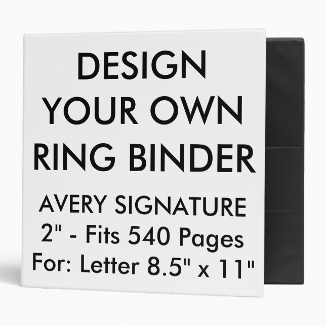 Custom Personalized Avery 2" Ring Binder - Letter (Front/Inside)