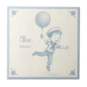 Custom personalized baby boy name tile