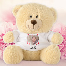 Custom Personalized Baby Photo Text Cute Hearts