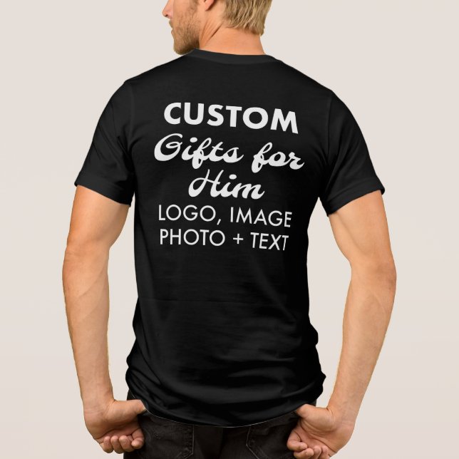 Custom personalized Back Men's Tri-Blend T-Shirt Tri-Blend Shirt (Back)