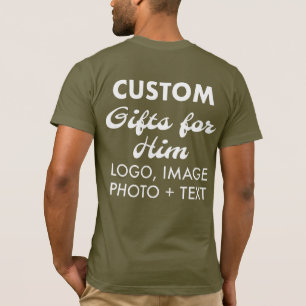 Custom personalized Back Print Men's Slim T-Shirt