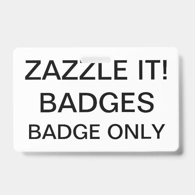 Custom Personalized BADGE Blank Template (Front)
