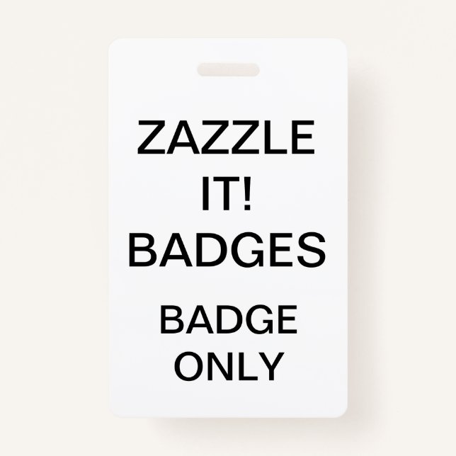 Custom Personalized BADGE Blank Template (Front)