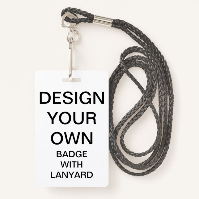 Custom Personalized BADGE WITH LANYARD (Front with Lanyard)