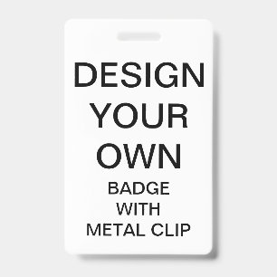 Custom Personalized BADGE WITH METAL CLIP