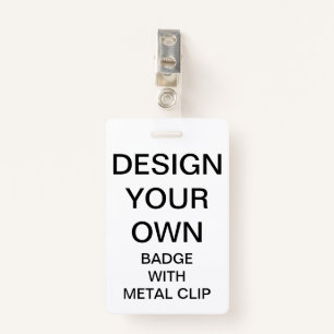 Custom Personalized BADGE WITH METAL CLIP
