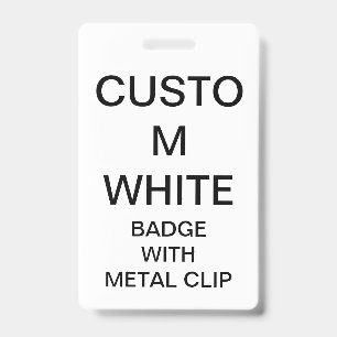Custom Personalized BADGE WITH METAL CLIP