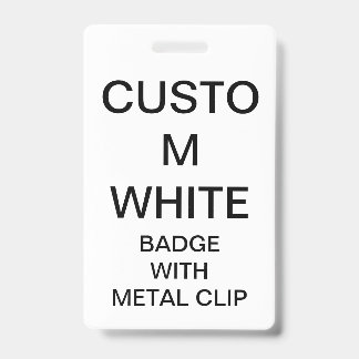 Custom Personalized BADGE WITH METAL CLIP