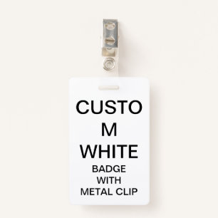 Custom Personalized BADGE WITH METAL CLIP