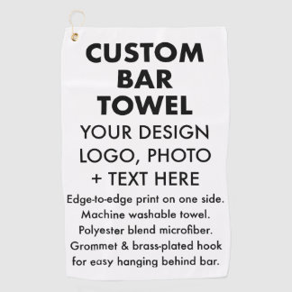 Custom personalized Bar Towel with Brass Hook