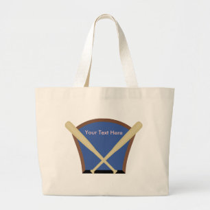Custom Personalized Baseball Tote Bags
