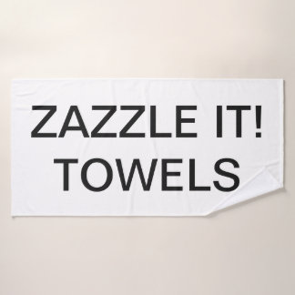 Custom Personalized Bath Towel Blank Template