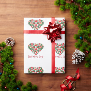 Custom Personalized Best Mum Ever Script text Wrapping Paper