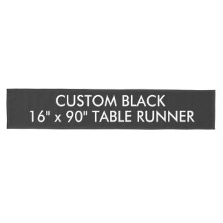 Custom Personalized Black 16" x 90" Table Runner