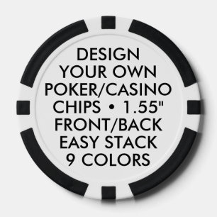 Custom Personalized BLACK CASINO / POKER CHIPS