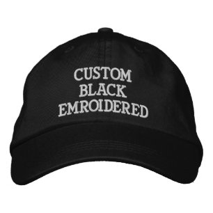 Custom Personalized Black Embroidered Baseball Cap